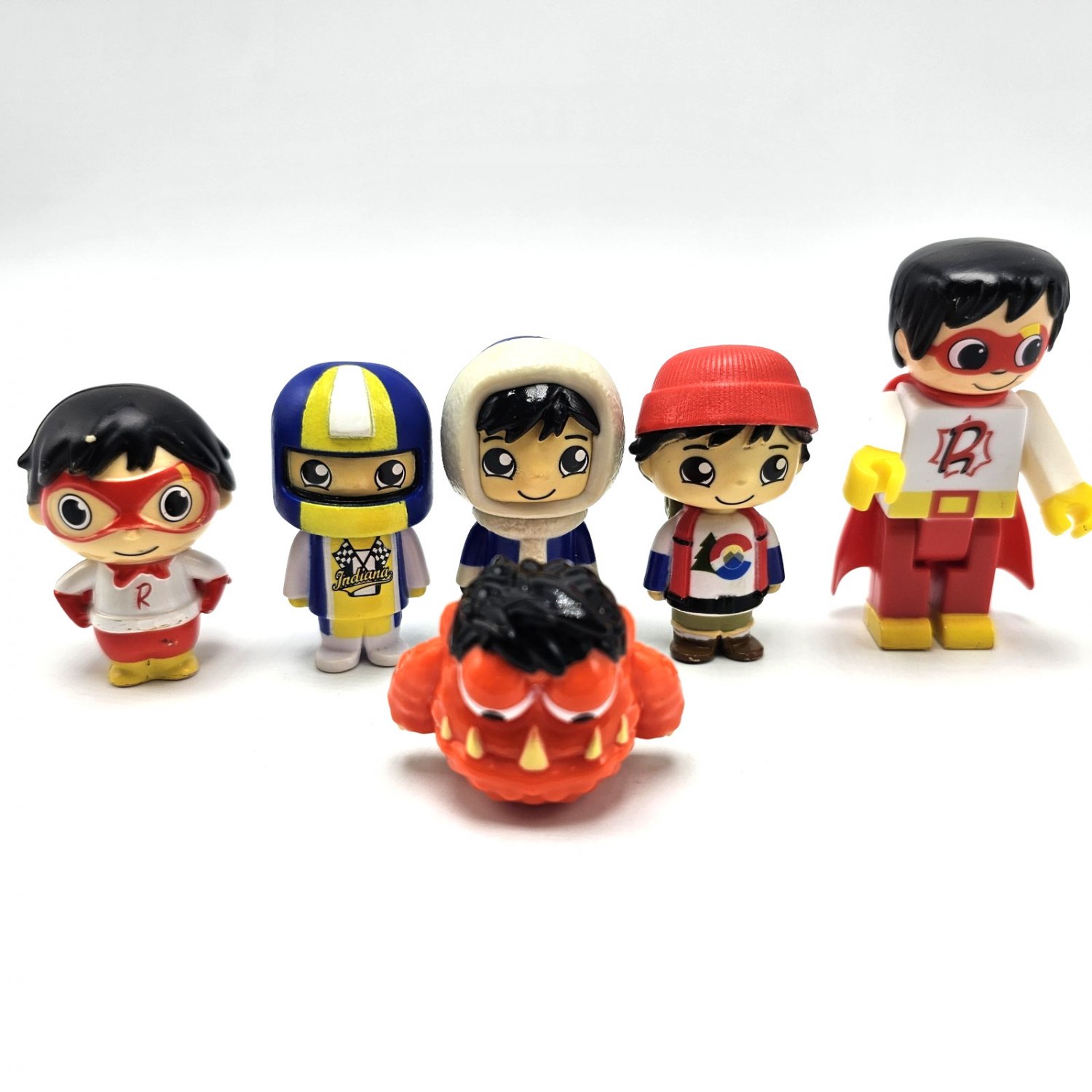 Ryans World Mini Figures Toy Lot 6 Road Trip Moe Monsters Indiana Colorado