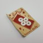 Vintage Button Star Bright White Faux Pearls Pearl Flat 4 Card 9/16 in