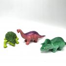 Playskool Definitely Dinosaurs Toy lot 3 Brontosaurus Ankylosaurus Triceratops