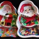 molded plastic Christmas snack tray Santa divided ullman set 2 13 in Bowl Candy