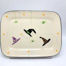 Halloween Platter Hartstone Pottery Hocus Pocus Tray Spider Witch Hat Candy 12"