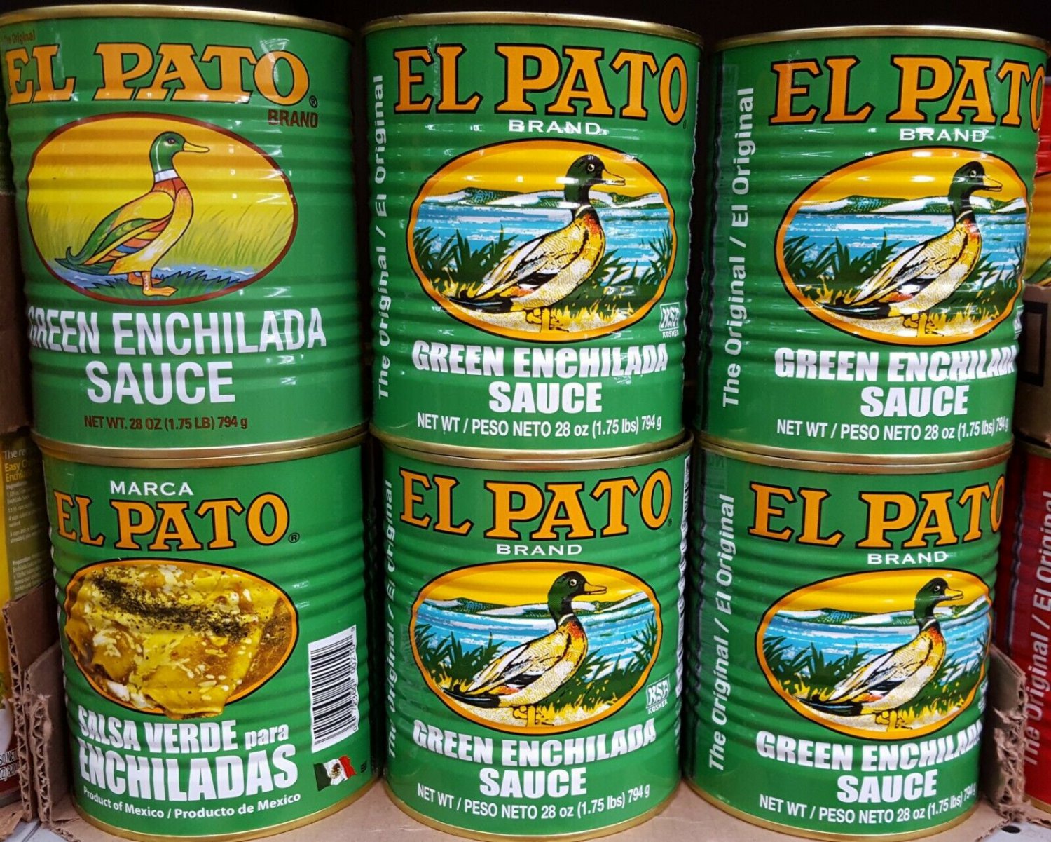 El Pato Brand Green Enchilada Sauce 28 Oz (9 Pack) Salsa Verde Para ...