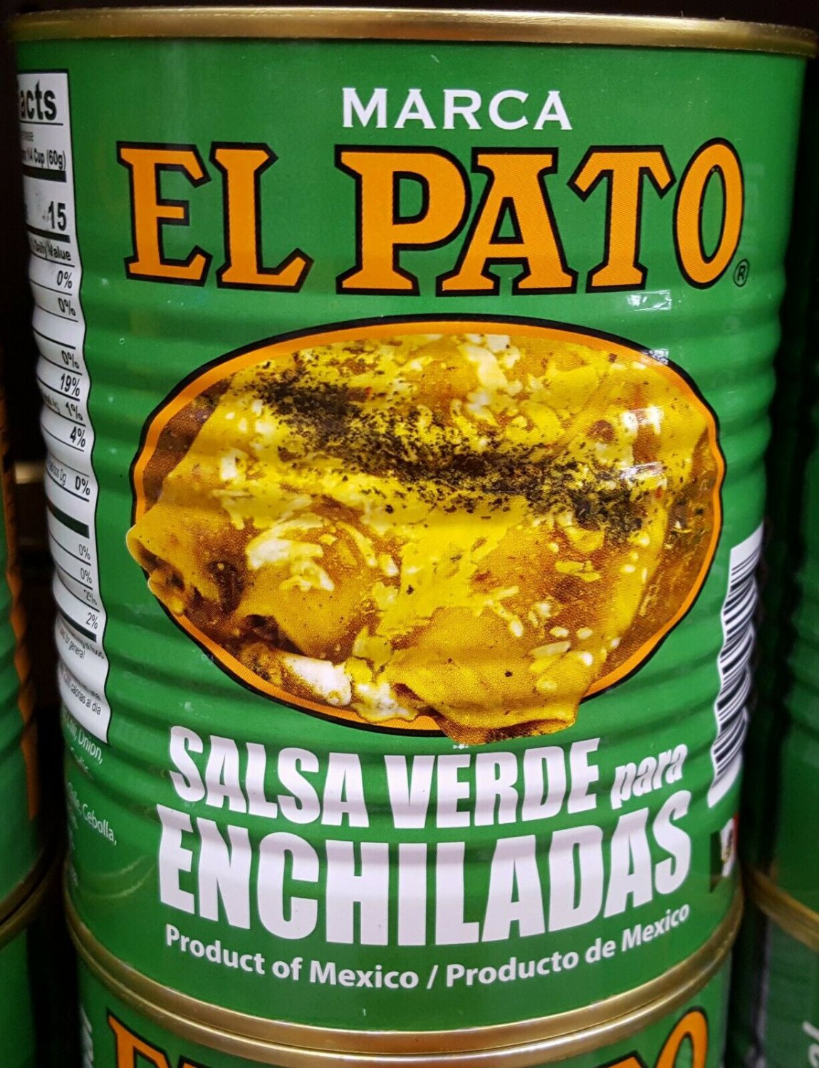 El Pato Brand Green Enchilada Sauce 28 Oz (9 Pack) Salsa Verde Para