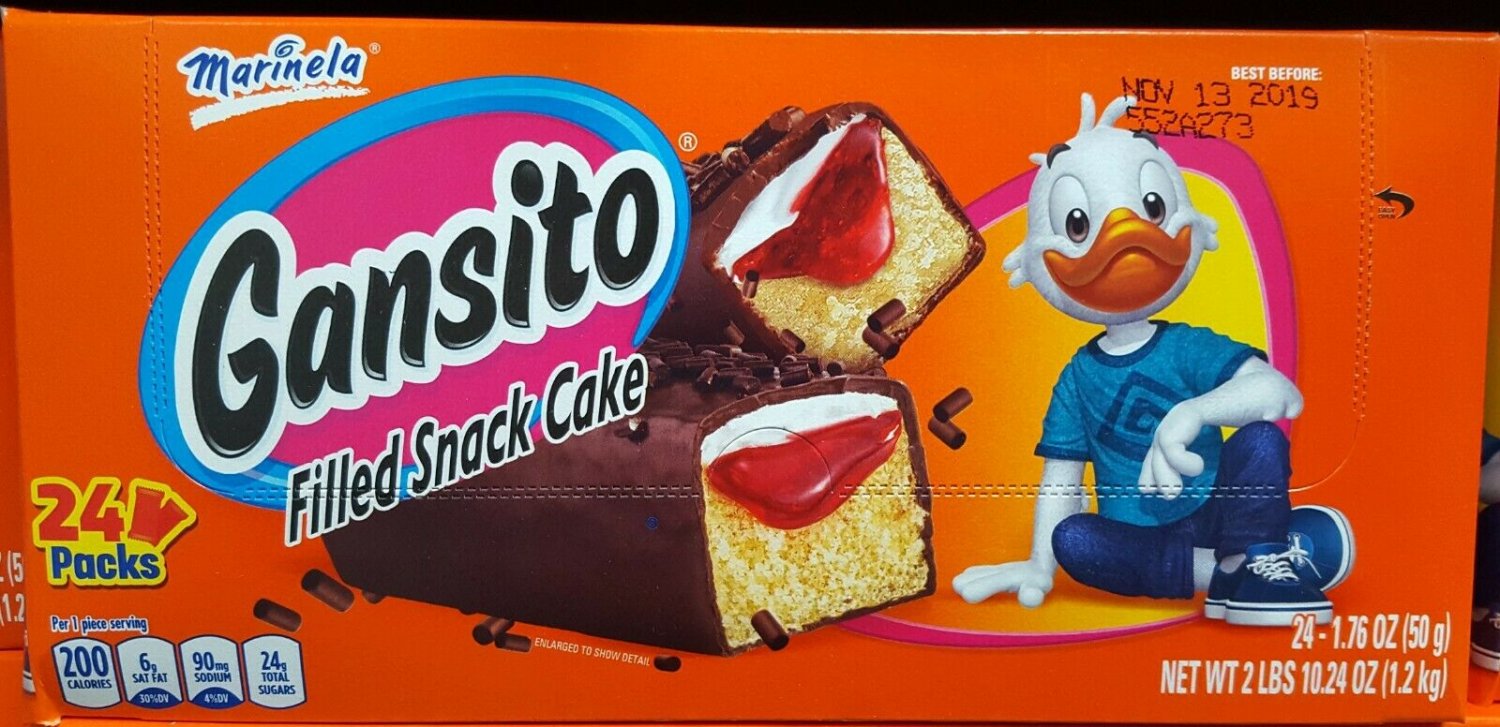 Marinela Gansito Filled Snack Cake 2 Lbs 10.24 Oz Each 24 Pcs Box BIMBO