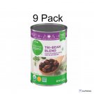 9 Pack - Organic Tri-bean Blend A Mix Of Kidney, Pinto And Black Beans- 15oz ea