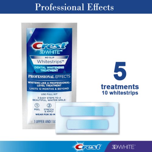 AVOID FAKE LUXE~Crest 3D Professional Effects Whitestrips~5 Treatments=10 Strips