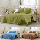 Cotton Quilted 3pc Coverlet Sets