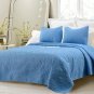 Cotton Quilted 3pc Coverlet Sets