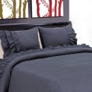 Ruffle 4pc Grey Sheet Set - King