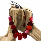Red necklaces for women Handmade of Buffalo horn