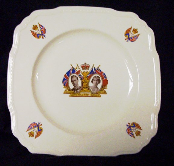 1937 CORONATION KING GEORGE VI PLATE (Alfred Meakin)