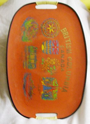 British Columbia Canada Hand Painted Serving Tray