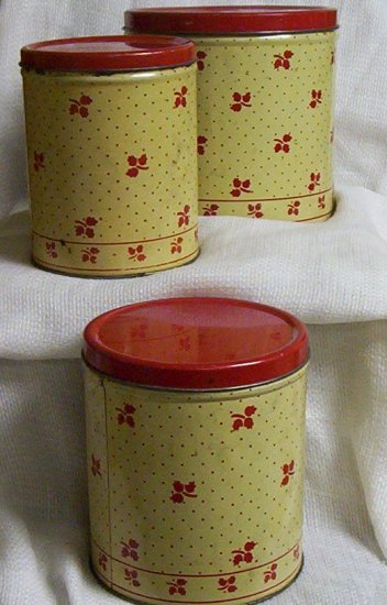 Vintage 3 Stacking Empeco Cannisters (1950's)