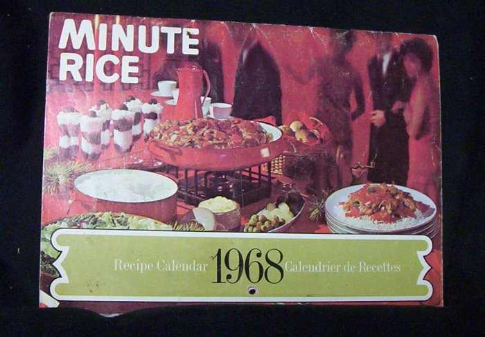 Minute Rice 1968 Recipe Calendar