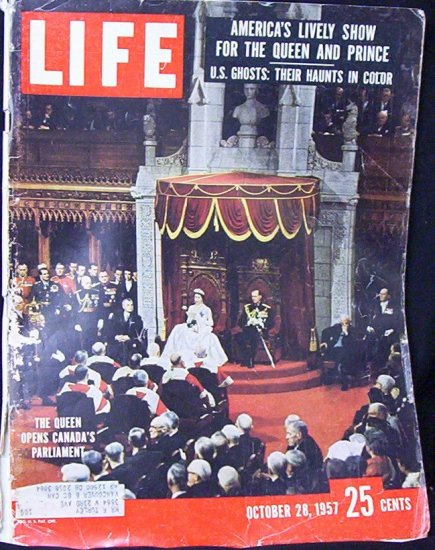 LIFE MAGAZINE Oct. 28, 1957 (The Queen opens Canada's Parliament) John Diefenbaker Era)