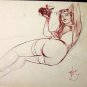 Lady of the night, and her "gift"- A. E. Ingram an Original Sketch using Drybrush with Oils