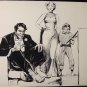 "Waiting for the Sitter" Original Pen and Ink by A. E. (Ted) Ingram