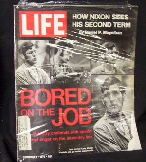 LIFE MAGAZINE Sept. 1972 'Bored on the Job'