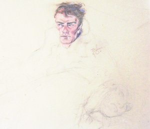 "Resolving Problems" an original drawing by Ted Ingram 1950