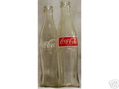 4- Coke Bottle Glass 10 ounce (White Logo)