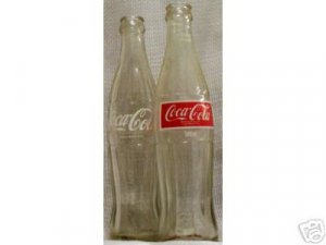 4- Coke Bottle Glass 10 ounce (White Logo)