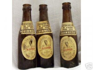 1 - Guiness Beer Bottle- Vintage 6.6 ounce Individual numbered