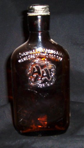 Opaque Brown Glass Mickey with Top 'AA' - 1953