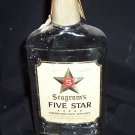 Seagram's 5-Star 12 ounce Rye Whiskey Flask Bottle