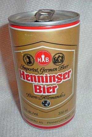 Henninger Bier Pull Tab Beer Can