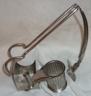 Metal 'Mouli-type' Kitchen garlic, cheese, nut grater, etc.