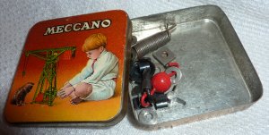 Vintage rare antique Meccano tin box (constructor crane) #3