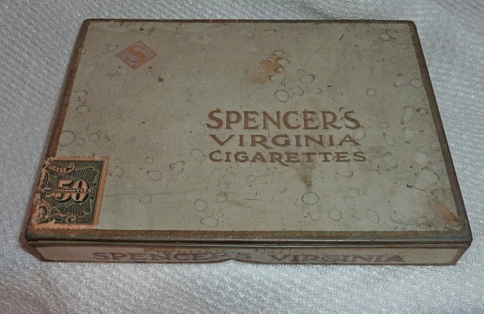 Vintage Spencer's Virginia Flat Tin (50's) C. 1930's