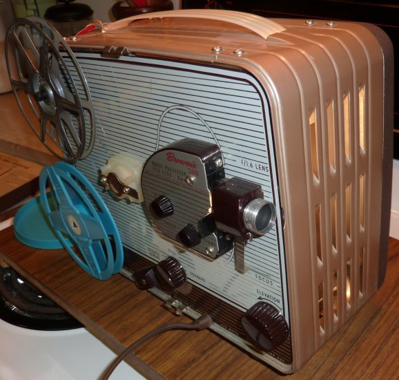 Vintage Brownie 300 8mm Projecter with 4 reels