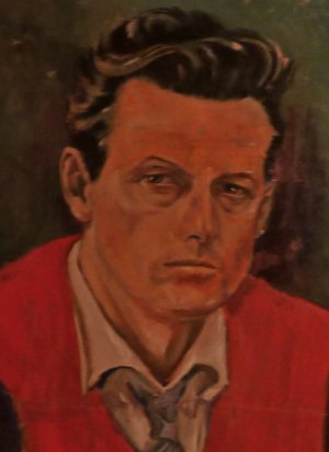 Self Portrait - original on canvas (not mounted) A.E. (Ted) Ingram
