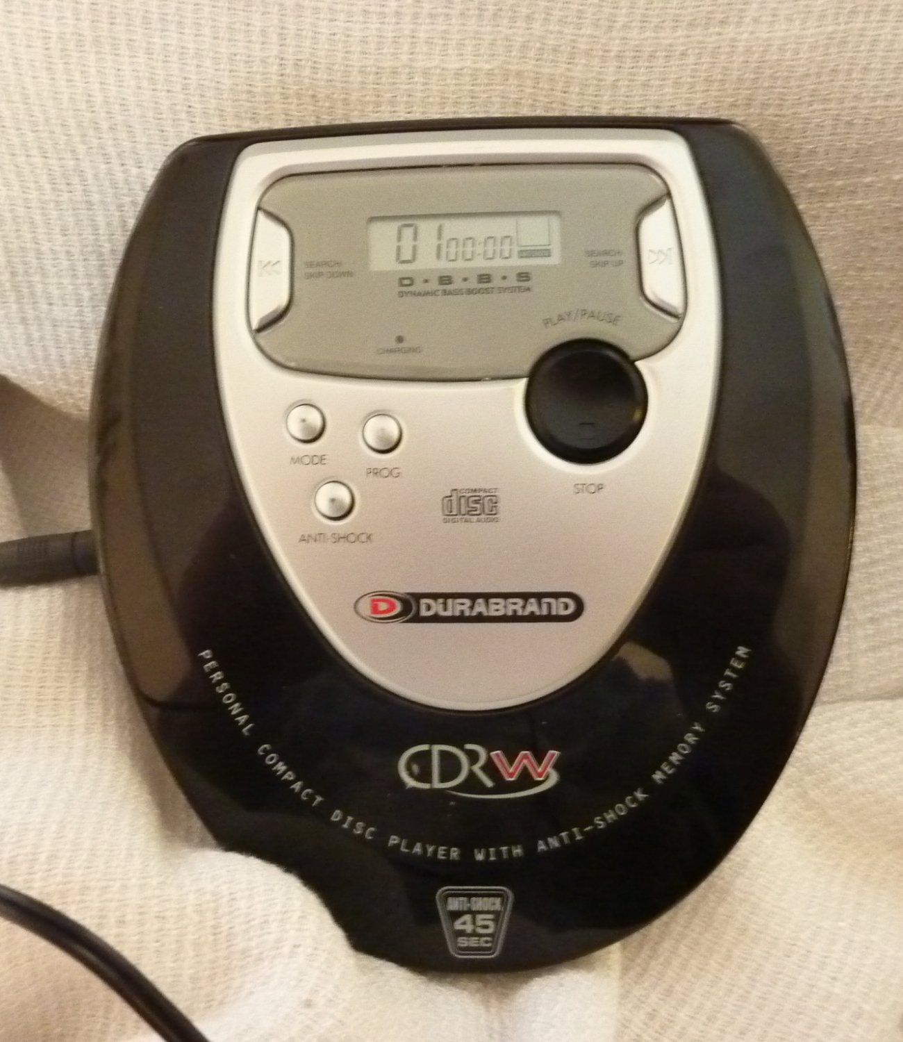Durabrand CDRW Model DDM452 Portable CD Player with Earphones