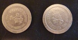 2 -Caesars Palace 1990 Casino Game tokens