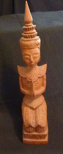 Bali Carving Wood Statue Janger Dancer from Thailand