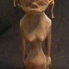 BRAZILIAN HAND CARVED ROSE WOOD  WOMAN- 19" high x 2 3/4" x 2 3/4"