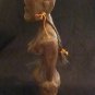 BRAZILIAN HAND CARVED ROSE WOOD WOMAN- 19" high x 2 3/4" x 2 3/4"