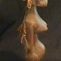 BRAZILIAN HAND CARVED ROSE WOOD WOMAN- 19" high x 2 3/4" x 2 3/4"