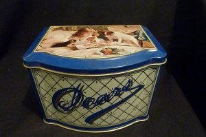 Pears' Soap Can 4" x 5 3/4" (Bay window design with flip lid)
