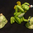 3 - Frog Night Ceramic Aquarium frogs