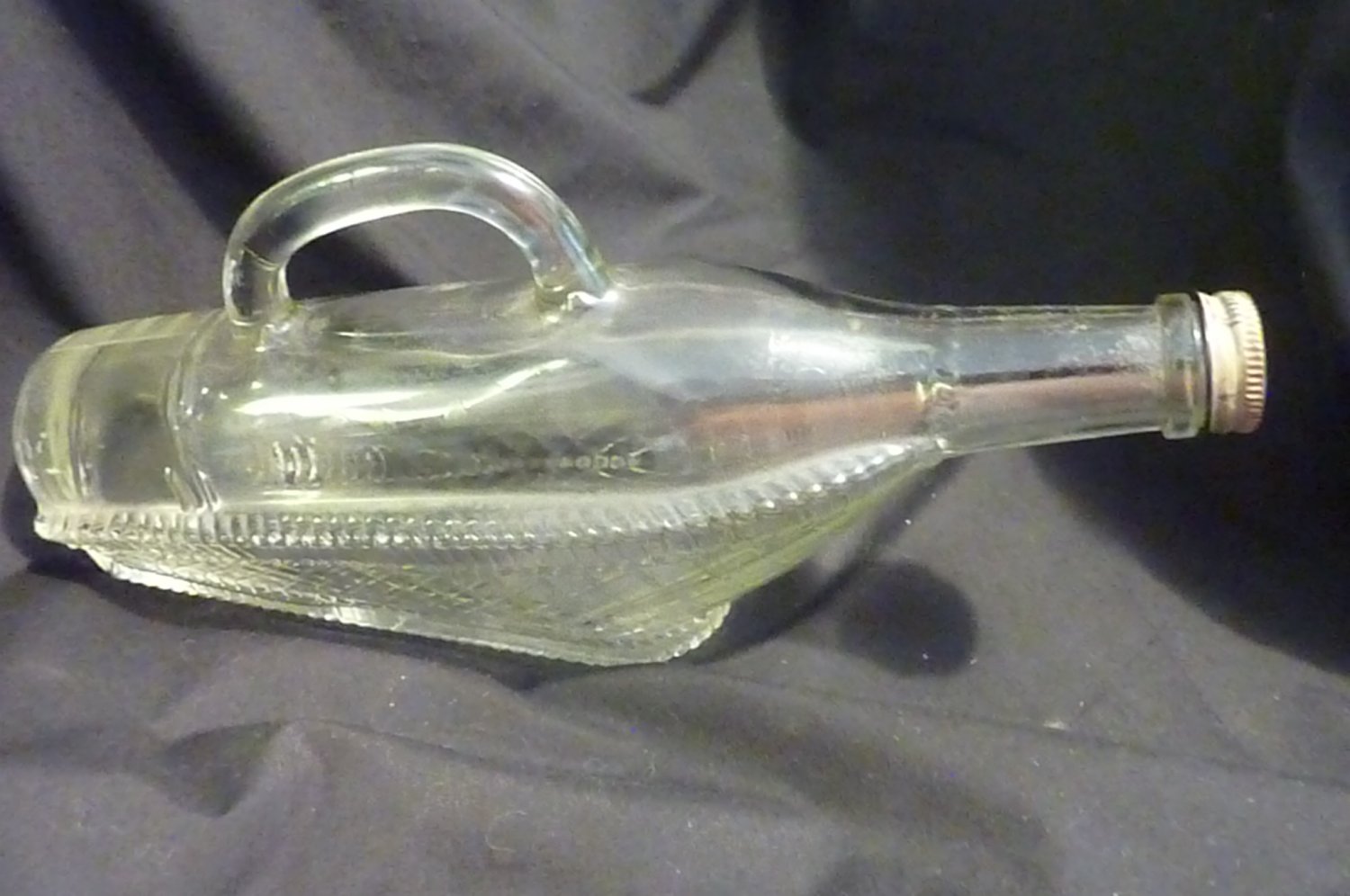Antique (1966) "Boat Wine Bottle" with handle -London Winery Ltd