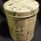 3-Canister stacking set with 1897 newspaper motif