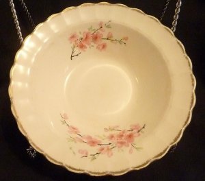 British Empire Ware 22K Gold "Peach Blossom" Cereal Bowl