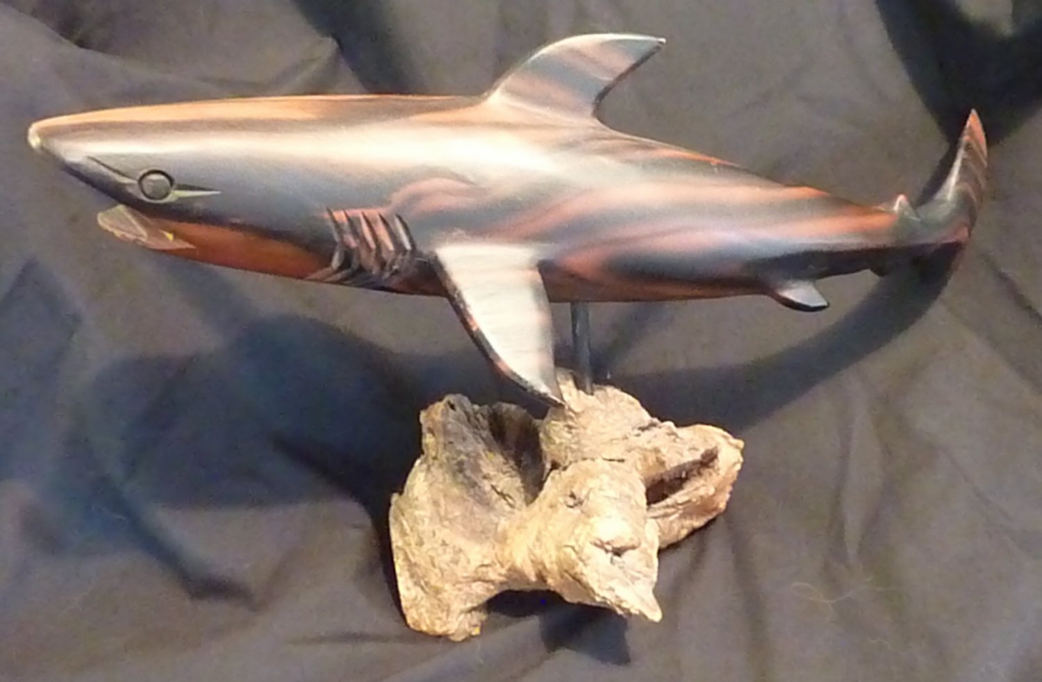 Great White Shark 15" Phillipino Acacia Wood