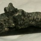 Soapstone 2 Bear Cubs playing- Wolf Sculpture