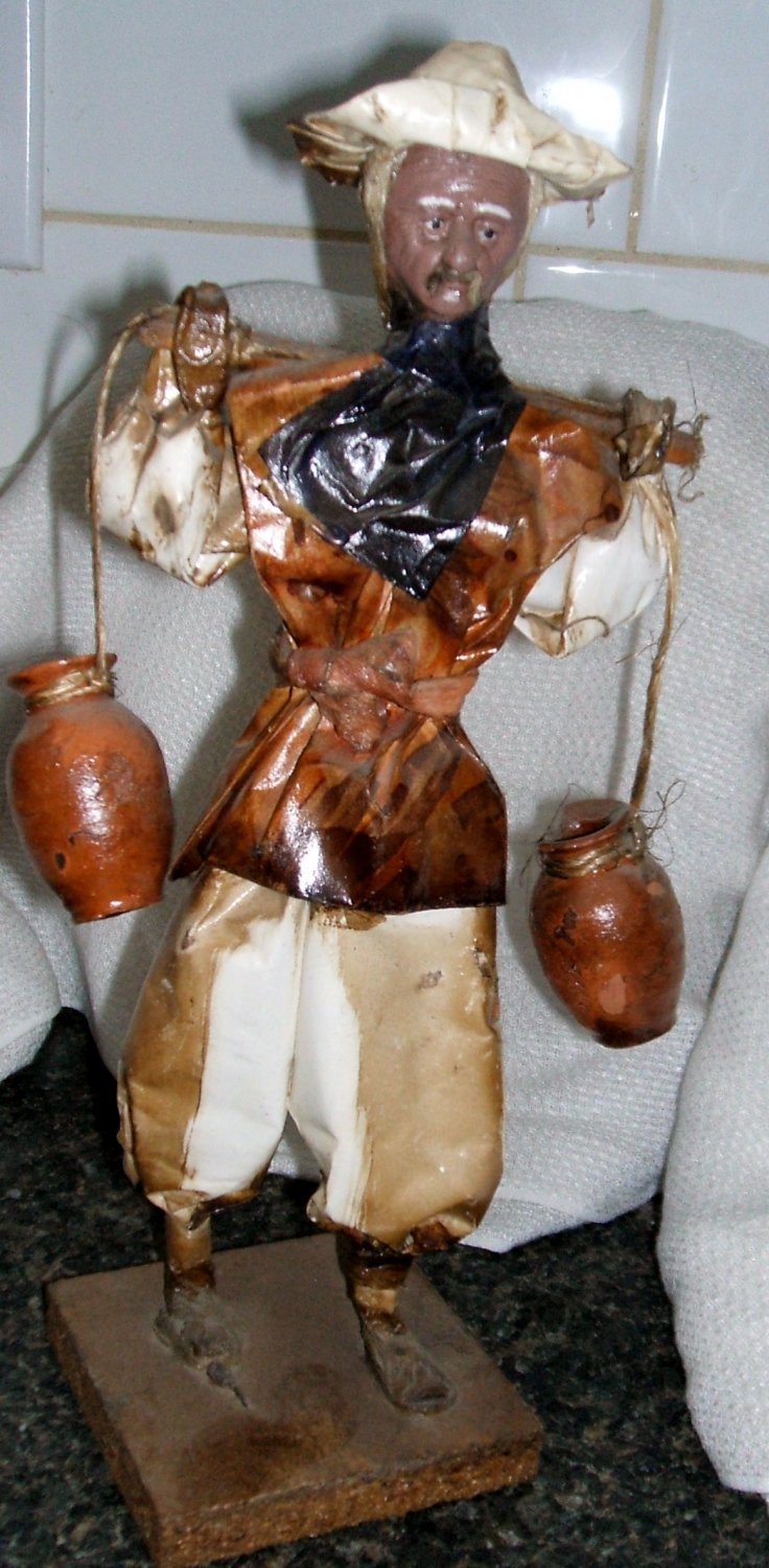 Mexican Paper Mache Sculpture Man with Water