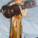 Mexican Paper Mache Sculpture Woman with Guitar