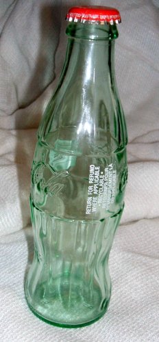 Retro Green  tinted 237ml coke bottle Regina Sk